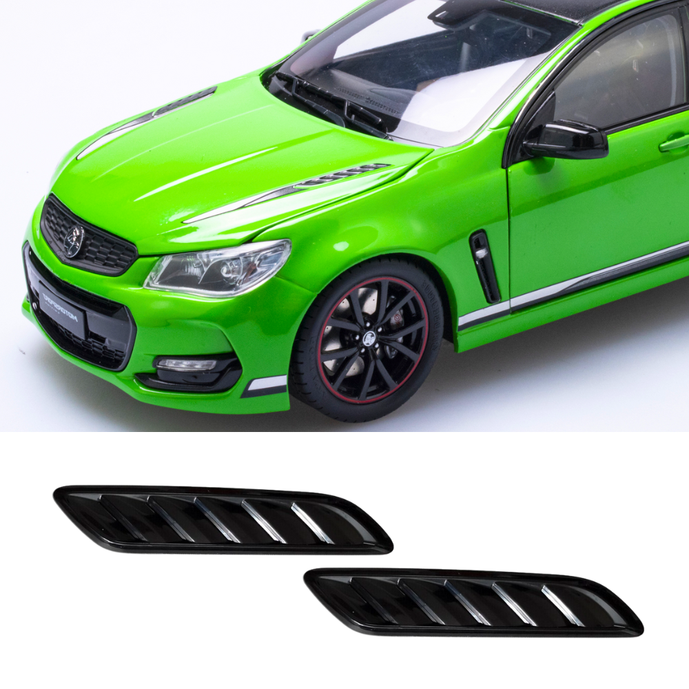 Holden Commodore VF VE Bonnet Vents GLOSS Black Stick On