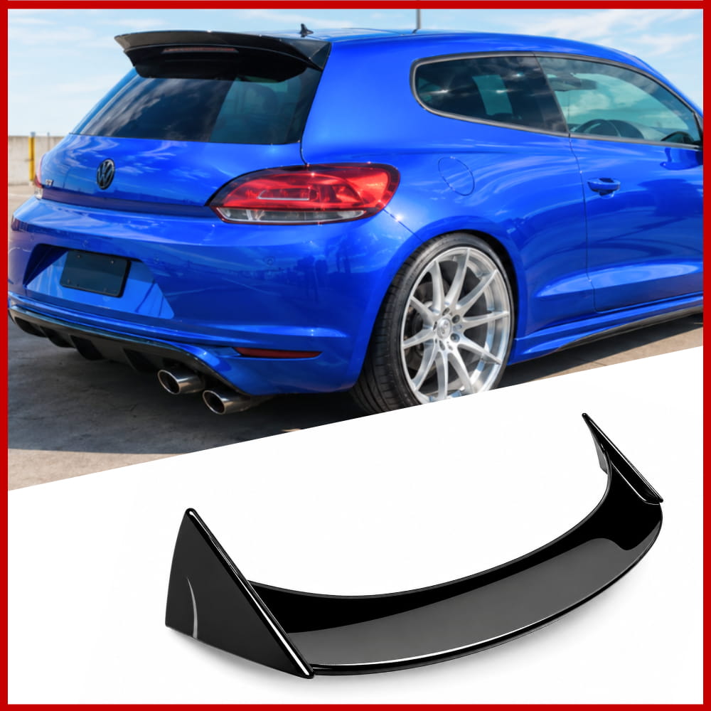 Rear Roof Spoiler Wing Fits Volkswagen Scirocco R Gloss Black 2008-2014