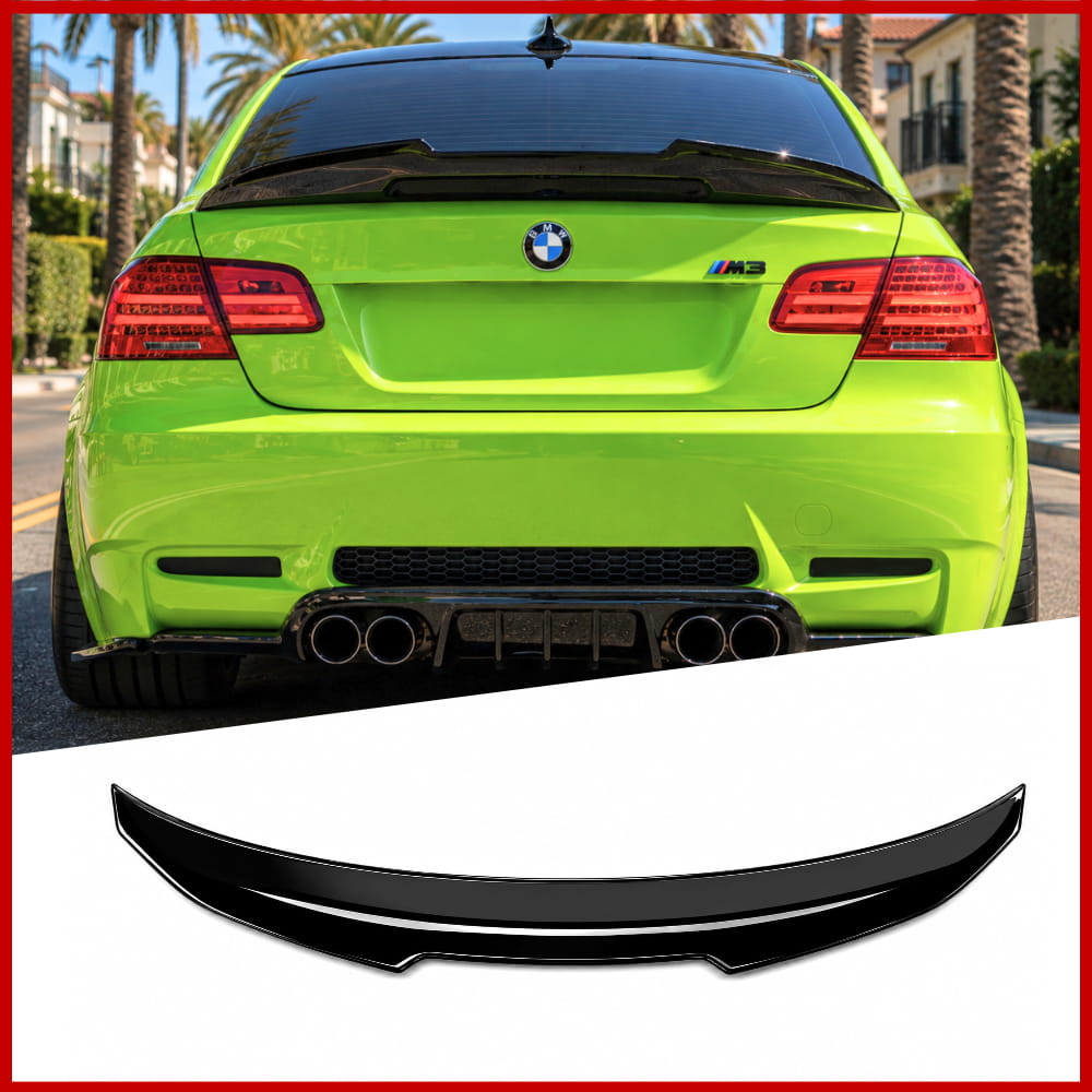 PSM Style Boot Lip Spoiler Fits BMW 3 Series E92 Coupe Gloss Black