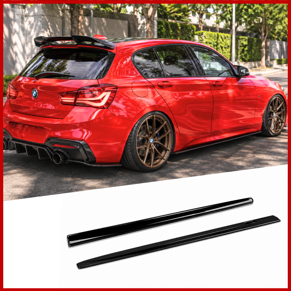 Side Skirt Extensions Fits BMW 1 Series F20 M Sport Performance Black
