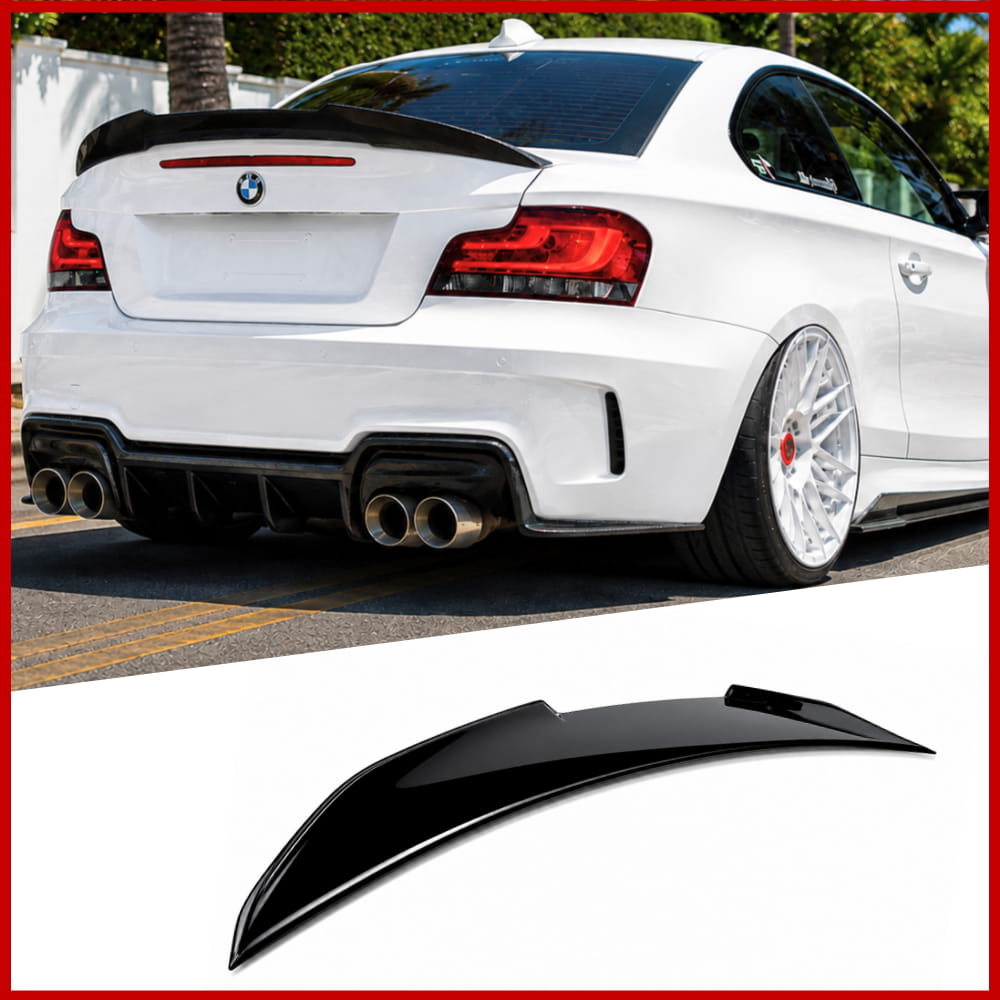 PSM Style Rear Boot Spoiler Fits BMW 1 Series E82 1M Coupe Gloss Black