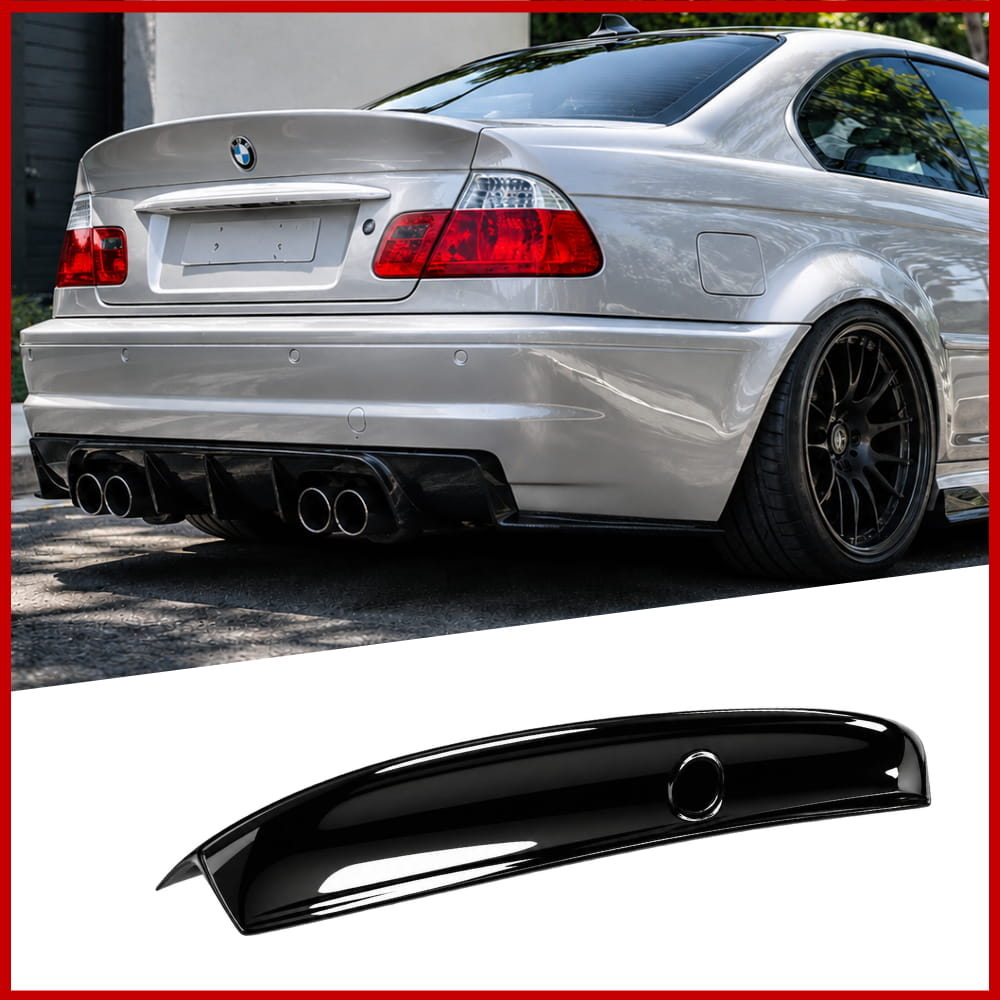 CSL Style Rear Spoiler Fits BMW 3 Series E46 Sedan Gloss Black