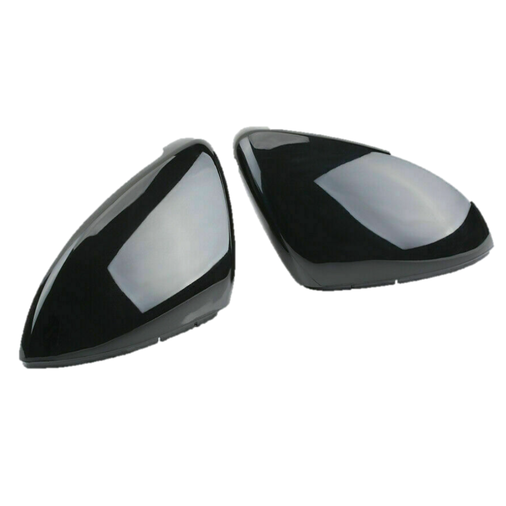 Gloss Black Mirror Caps With Replacement Clips For Volkswagen Golf MK 7 MK 7.5 GTI R (13-21)