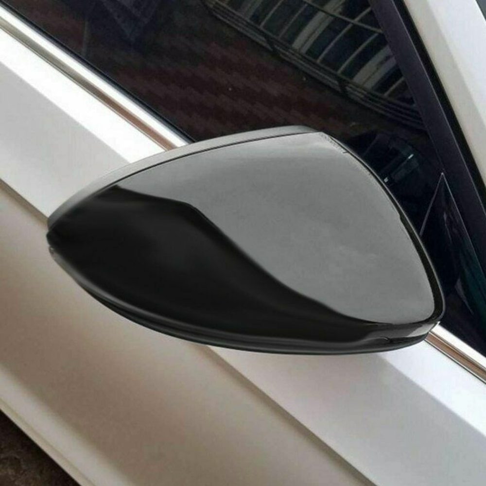 Gloss Black Mirror Caps With Replacement Clips For Volkswagen Golf MK 7 MK 7.5 GTI R (13-21)