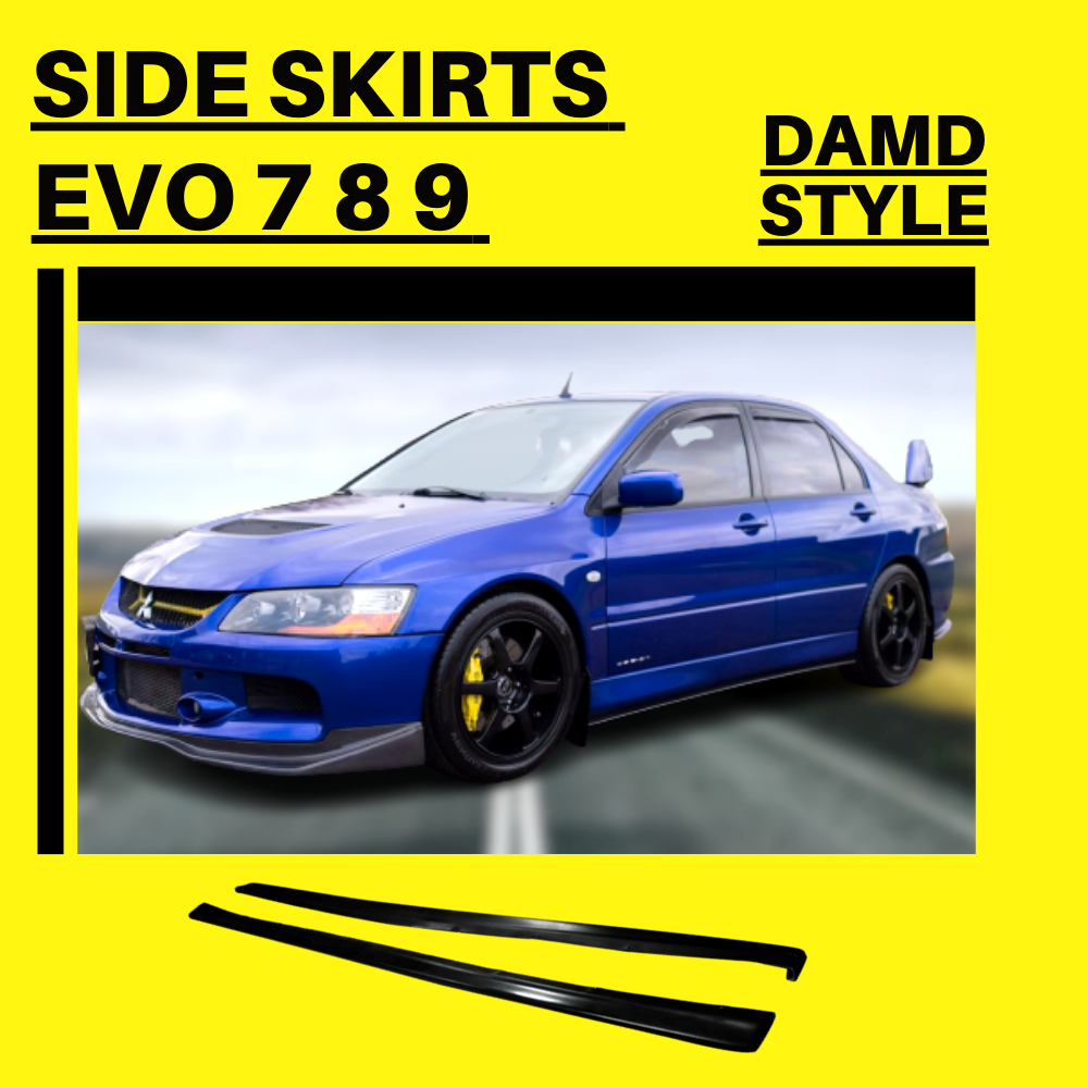 Mitsubishi Lancer EVOLUTION 7 8 9 Side Skirts Extension Panels DAMD STYLE