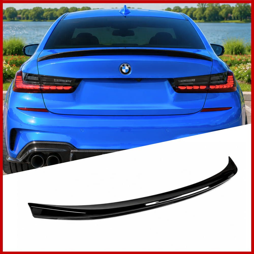 MP Style Boot Spoiler Lip Fits BMW 3 Series G20 G80 M3 Gloss Black