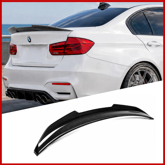 PSM Style Rear Boot Spoiler Fits BMW 3 Series F30 F80 M3 Carbon Fiber