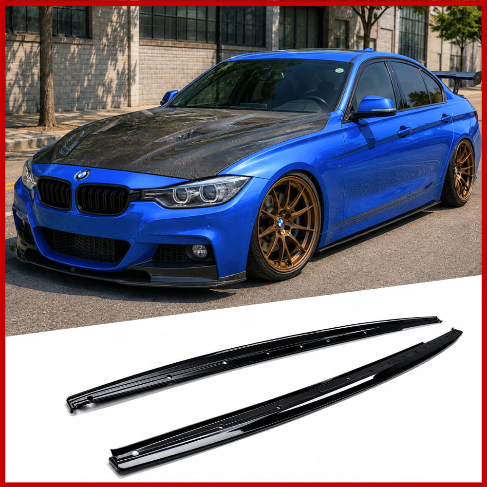 Side Skirt Extension Fits BMW 4 Series F32 F33 F36 M Sport Gloss Black