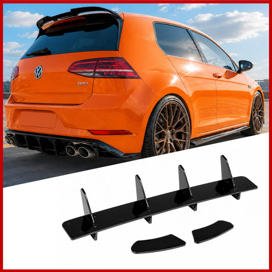 Rear Diffuser Fits Volkswagen Golf MK7.5 GTI Gloss Black