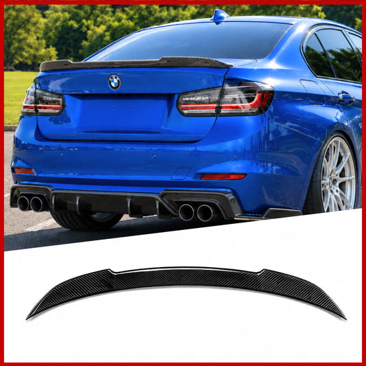 CS Style Carbon Fiber Boot Spoiler Fits BMW 3 Series F30 F80 M3 12-18
