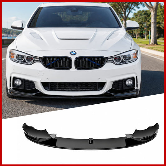 Front Lip Fits BMW 4 Series F32 F33 F36 M Sport MP Style Gloss Black