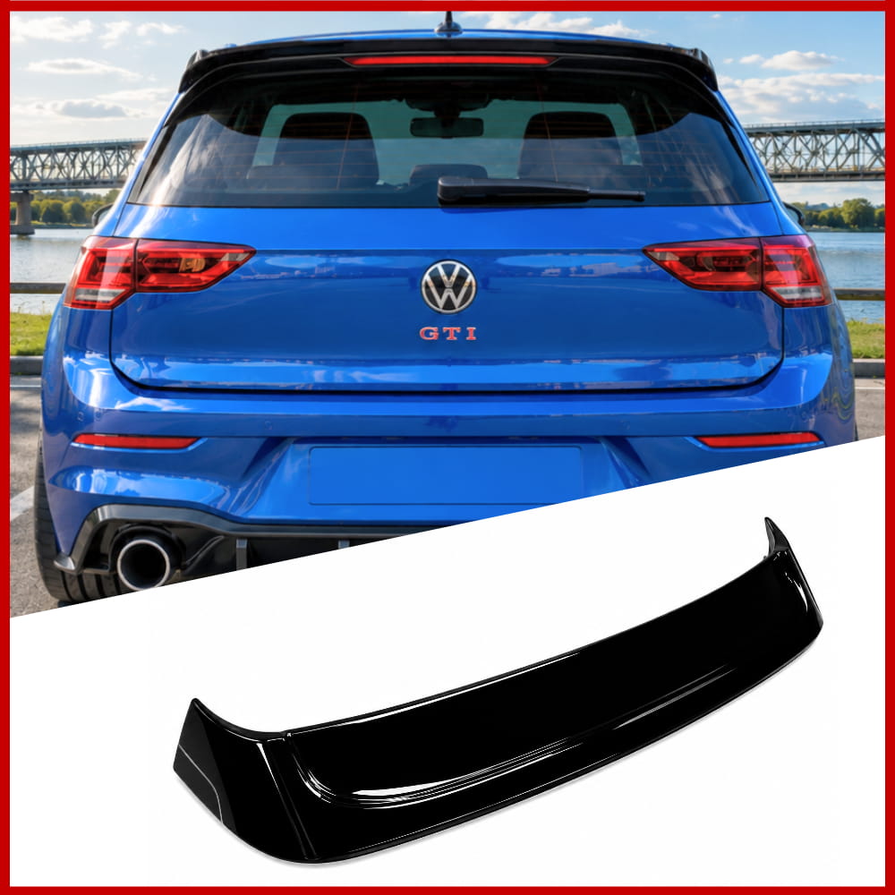 OSIR Style Rear Roof Spoiler Fits Volkswagen Golf MK8 GTI R 2021+ Gloss Black