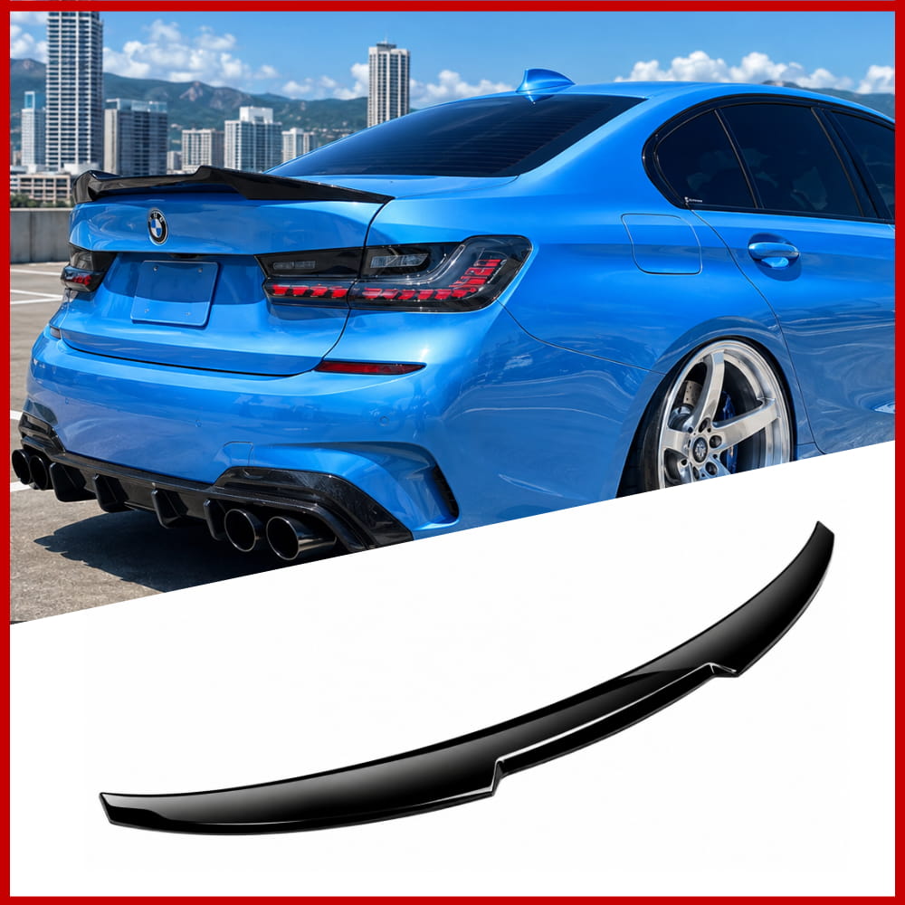 Boot Spoiler Fits BMW 3 Series G20 G80 M3 Sedan M4 Style Gloss Black