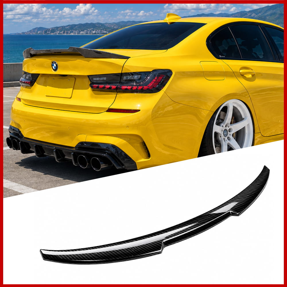 Rear Boot Spoiler Fits BMW 3 Series G20 G80 M3 M4 Style Carbon Fiber