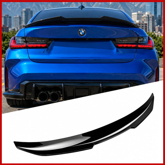 PSM Style Rear Boot Spoiler Fits BMW 3 Series G20 G80 M3 Gloss Black
