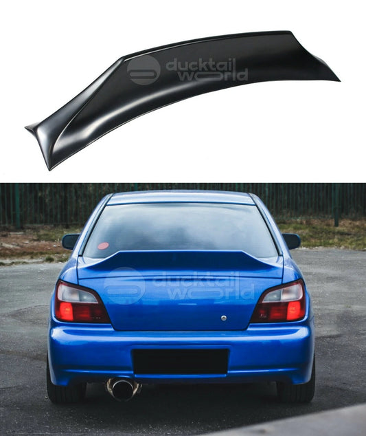 Ducktail V2 Boot Spoiler Fits Subaru Impreza GD WRX STI Sedan Black