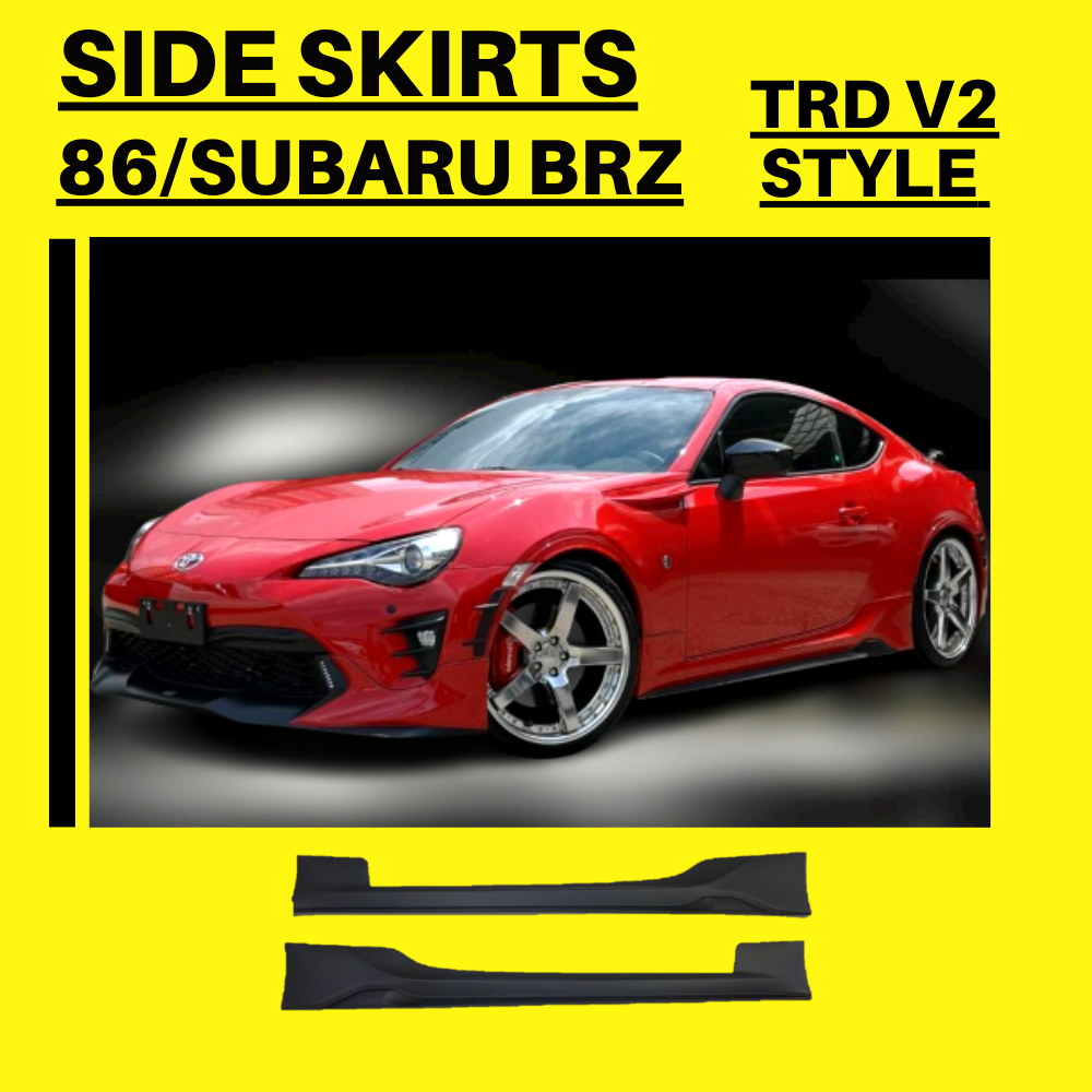 Side Skirts FOR Toyota 86 / Subaru BRZ TRD V2 STYLE Extensions Panels (12-21)