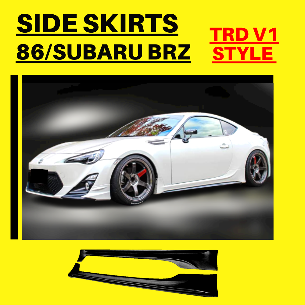 Side Skirts FOR Toyota 86 / Subaru BRZ TRD V1 STYLE Extensions Panels (12-21)